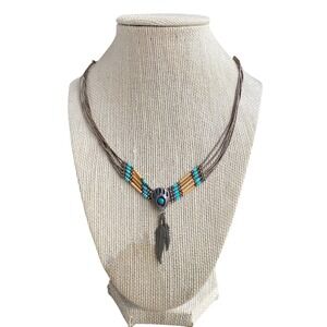 Carolyn Pollack Sterling 925 Silver Liquid Silver Bear Paw Western Boho Necklace